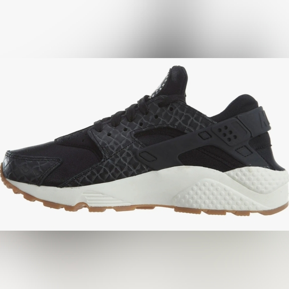 Nike Air Huarache Run Premium Women's Wolf Grey Black Sneakers Size 11 Used $237 - Picture 2 of 9